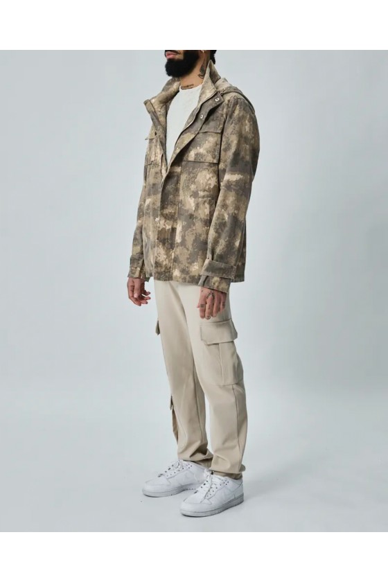 CAMOU JACKET - ARMY GREEN/SAND