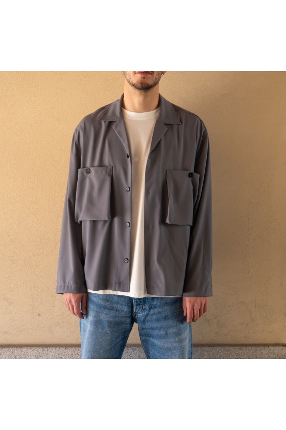 I'M BRIAN- OVERSHIRT GRIGIA