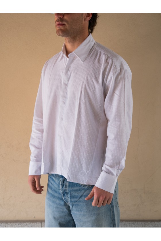 MARSEM- CAMICIA CROP LINO