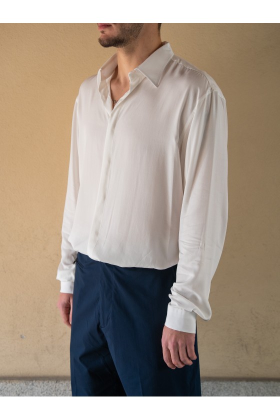 MARSEM- CAMICIA VISCOSA BIANCA