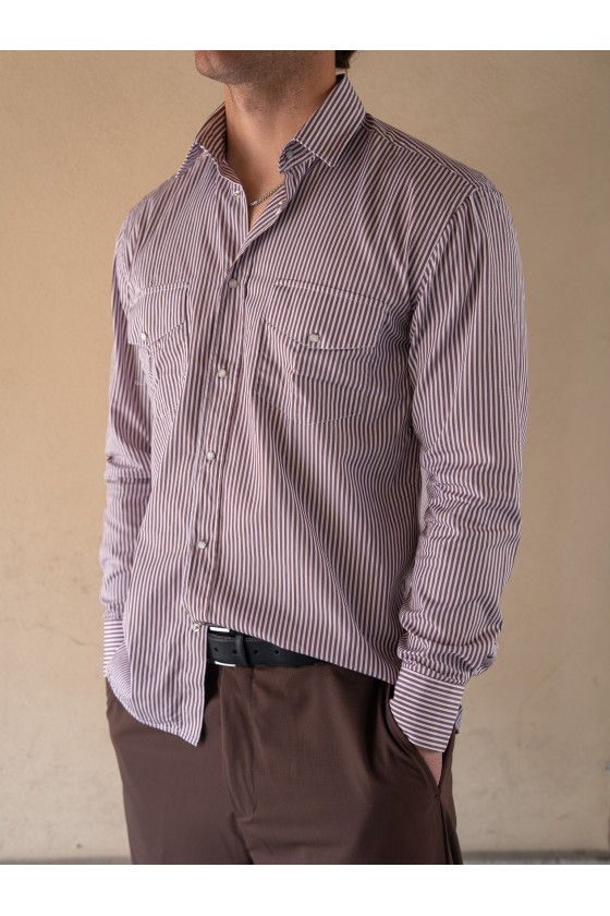 MESSAGERIE- CAMICIA TEX MORO