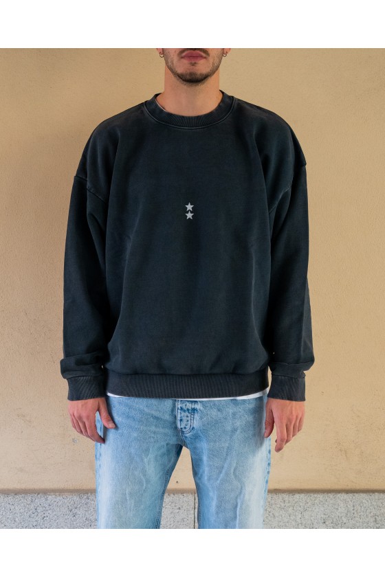 ICON DENIM - FELPA FITZ GRIGIA