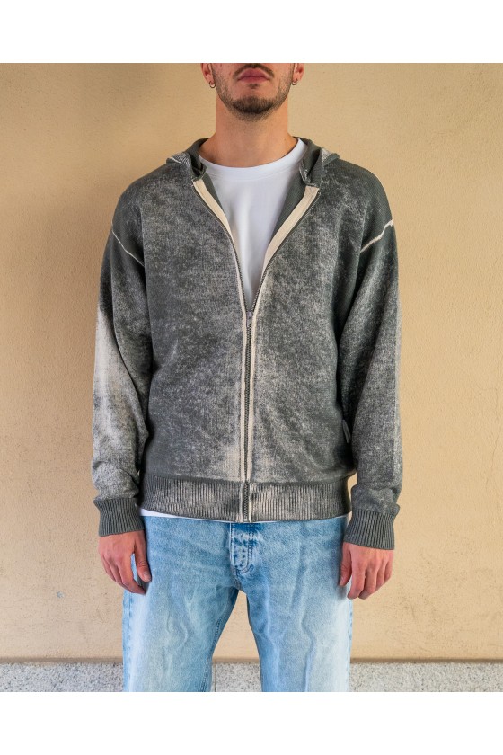 AMISH - FELPA ZIP WASHED