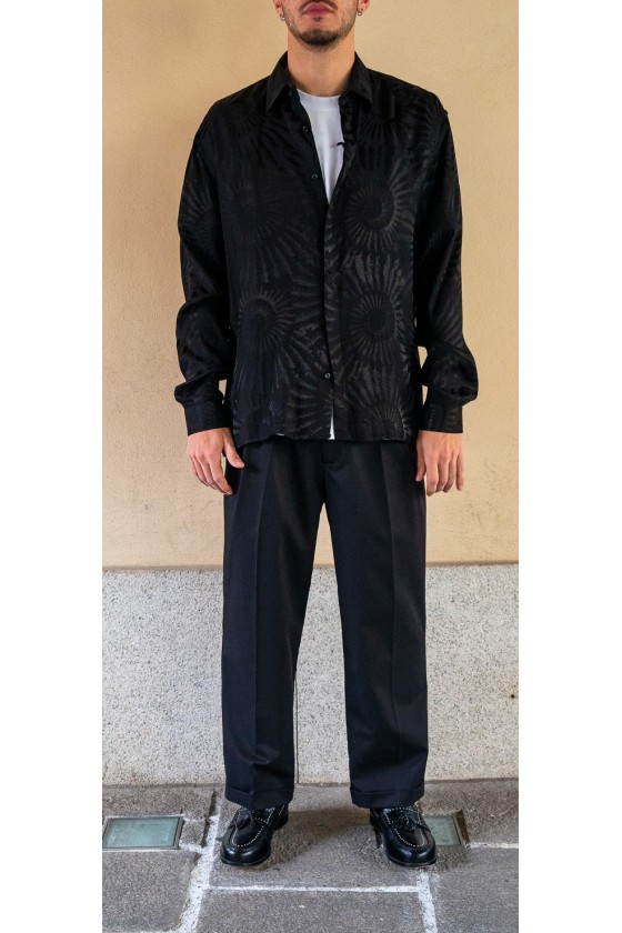 MARSEM - CAMICIA JACQUARD NERA