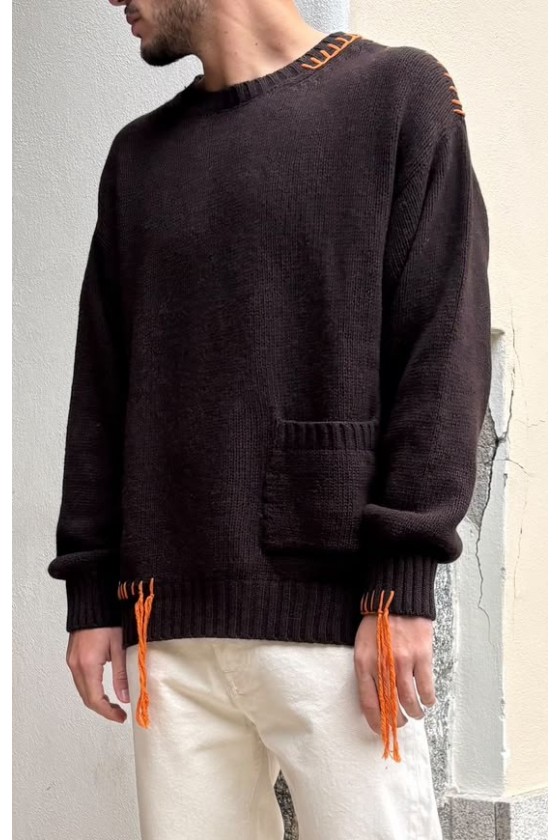 AMISH - MAGLIONE GIROCOLLO...
