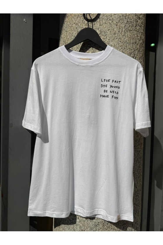 TOOCO - T-SHIRT RICAMO BIANCA